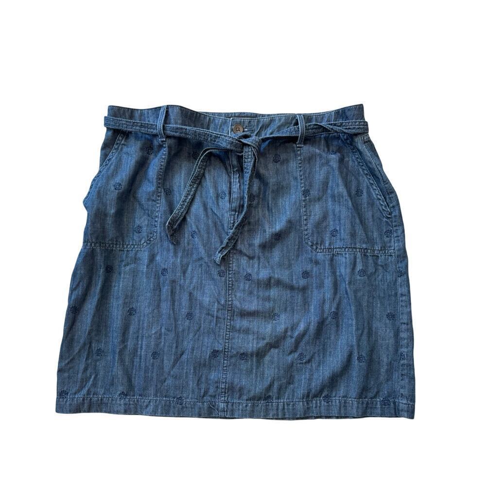 TALBOTS Jean/Denim mini Skirt, size women's 16, Blue Denim